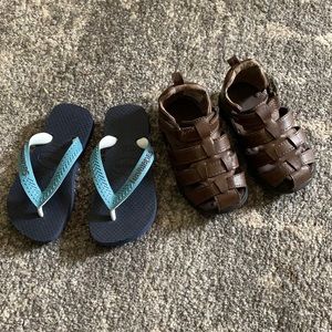 Set of two toddler sandals